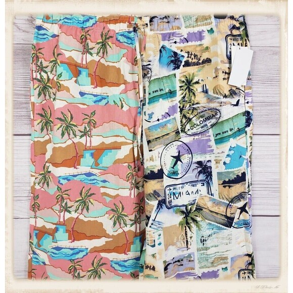 Royalty by Maluma Pants Men's L Relaxed-Fit Colorblocked Tropical Prints - Picture 5 of 10